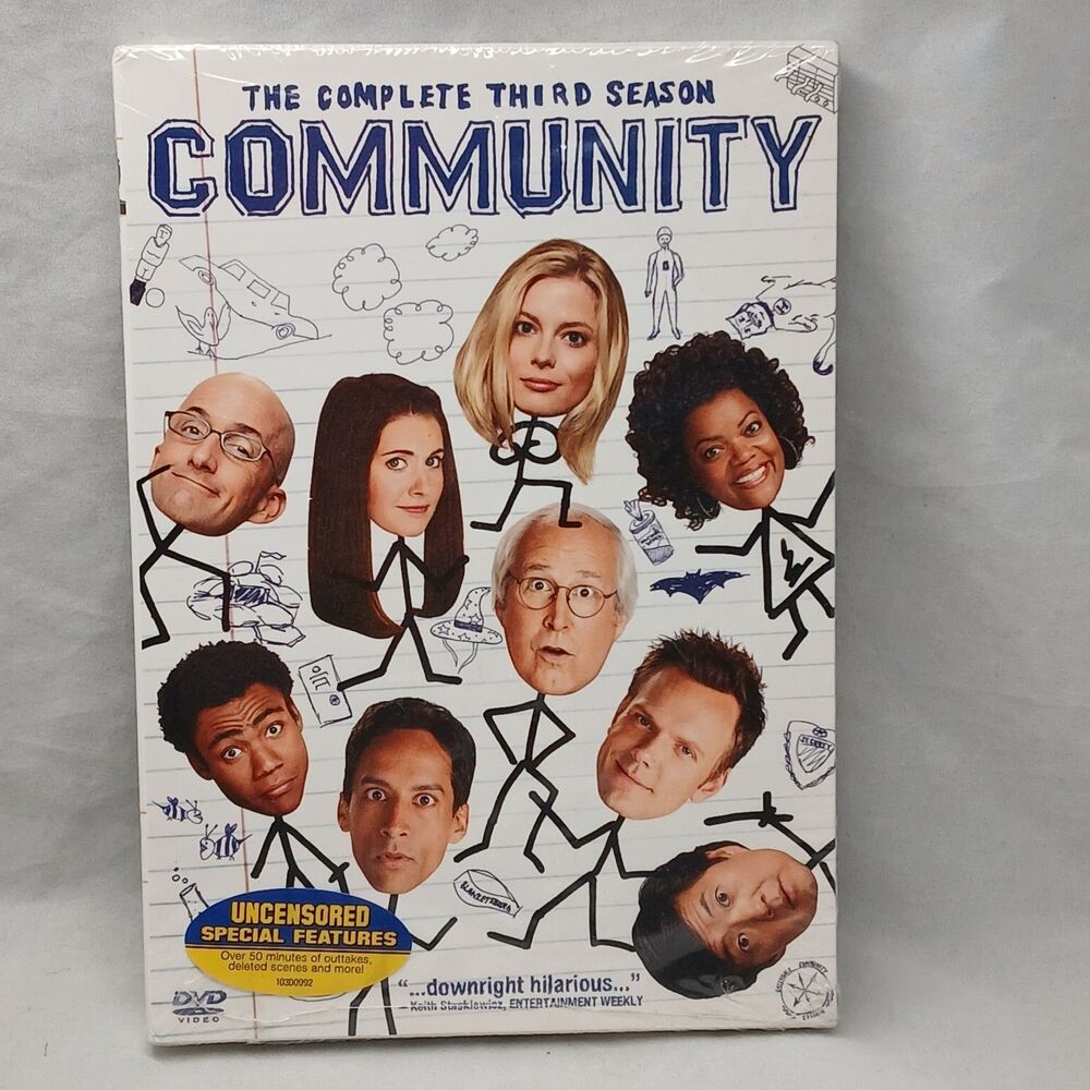 Community The Complete Third 3rd Season 3 DVD - NEW 043396393622